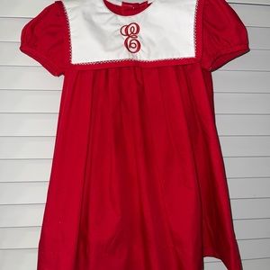 Red & White initial Dress